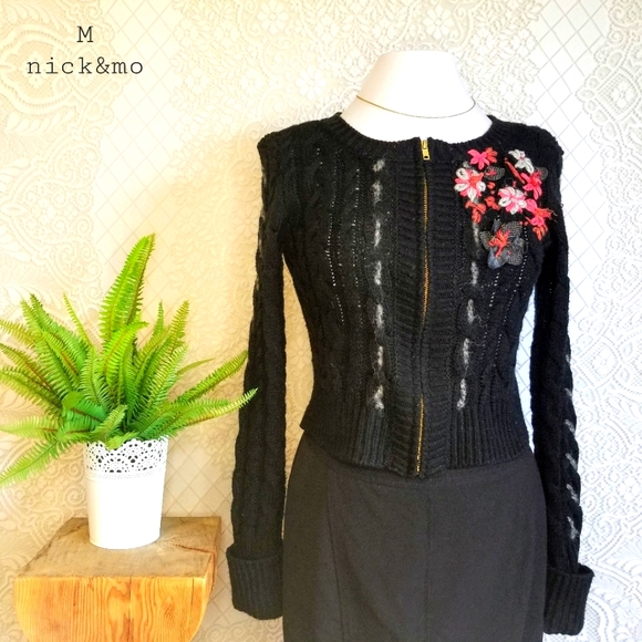 Nick & Mo Sweaters - Nick&Mo Knit Embellished Cardigan